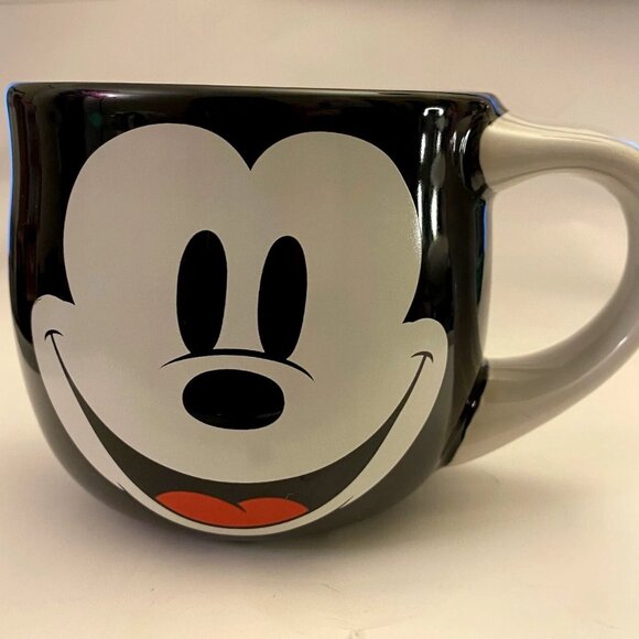 Disney Store Exclusive Black and White Mickey Mouse Face Mug Coffee Soup Cup - Picture 2 of 5